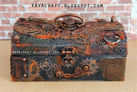 metal steampunk box|steampunk decor diy.